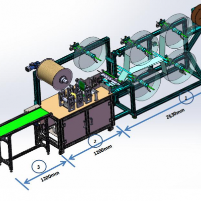 Automatic N95 respirator mask machine (including nose bridge)