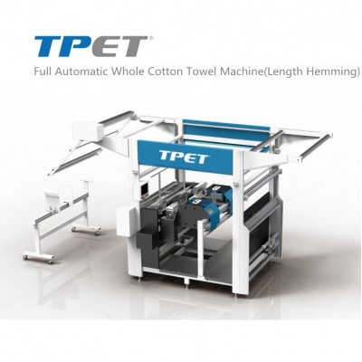 Automatic cotton beach towel long hemming machine